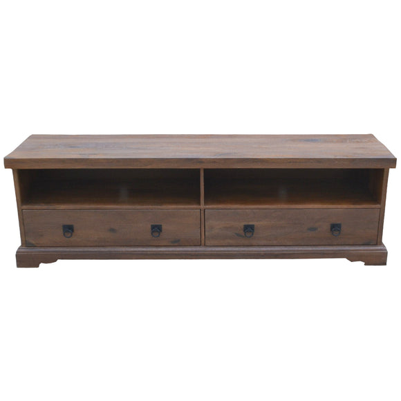 NNEDSZ Florence  ETU Entertainment TV Unit 180cm 2 Drawer Solid Mango Timber Wood