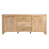 NNEDSZ Woodland 180cm Buffet Table Cabinet Timber Wood 3 Drawer 2 Door Natural