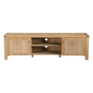 NNEDSZ Woodland 180cm ETU Entertainment TV Unit Timber Wood 2 Door Natural