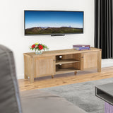 NNEDSZ Woodland 180cm ETU Entertainment TV Unit Timber Wood 2 Door Natural