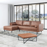 NNEDSZ Fabric Square Ottoman Footstool Bench Light Brown