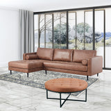 NNEDSZ Round Ottoman Footstool Bench Light Brown