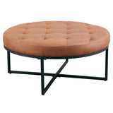 NNEDSZ Round Ottoman Footstool Bench Light Brown