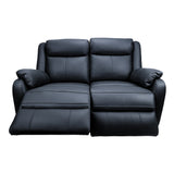 NNEDSZ 2 Seater Electric Recliner Genuine Leather Upholstered Lounge - Black