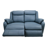 NNEDSZ 2 Seater Electric Recliner Genuine Leather Upholstered Lounge - Blue