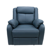 NNEDSZ 1 Seater Electric Recliner Genuine Leather Upholstered Lounge - Blue