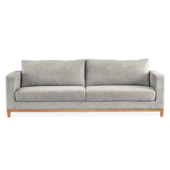 NNEDSZ Emily 4 Seater Sofa Fabric Uplholstered Lounge Couch Light Grey