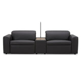 NNEDSZ Hallie  2 Seater Genuine Leather Sofa Lounge Electric Powered Recliner Graphite