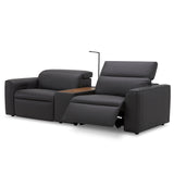 NNEDSZ Hallie  2 Seater Genuine Leather Sofa Lounge Electric Powered Recliner Graphite