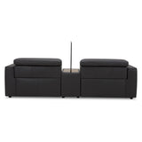 NNEDSZ Hallie  2 Seater Genuine Leather Sofa Lounge Electric Powered Recliner Graphite