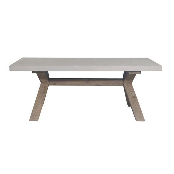 NNEDSZ Byron Outdoor PolyCement Top Coffee Table White