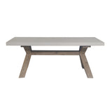 NNEDSZ Byron Outdoor PolyCement Top Coffee Table White