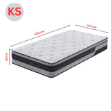 NNEDSZ Cloud Dreams King Single Pocket Spring Luxury Plush Top 28cm Mattress