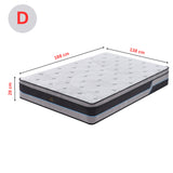 NNEDSZ Cloud Dreams Double Size Pocket Spring Luxury Plush Top 28cm Mattress