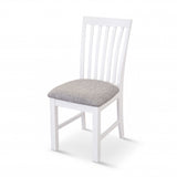 NNEDSZ Laelia Dining Chair Set of 2 Solid Acacia Timber Wood Coastal Furniture - White