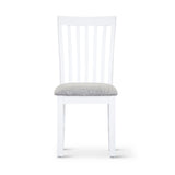 NNEDSZ Laelia Dining Chair Set of 4 Solid Acacia Timber Wood Coastal Furniture - White