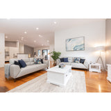 NNEDSZ Laelia Coffee Table 120cm Solid Acacia Timber Wood Coastal Furniture - White