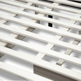 NNEDSZ Honeydew King Size Bed Frame Timber Mattress Base With Storage Drawers - Beige