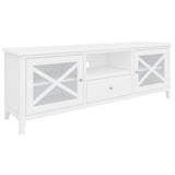NNEDSZ Daisy ETU Entertainment TV Unit 210cm Solid Acacia Wood Hampton - White