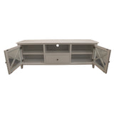 NNEDSZ Daisy ETU Entertainment TV Unit 210cm Solid Acacia Wood Hampton - White