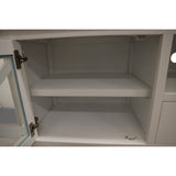 NNEDSZ Daisy ETU Entertainment TV Unit 210cm Solid Acacia Wood Hampton - White