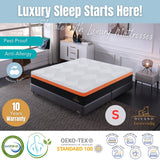 NNEDSZ Heavenly Single Size Memory Foam Medium-Firm Feel 31cm Mattress