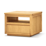 NNEDSZ Rosemallow Lamp Side Table 65cm Parquet Top Solid Messmate Timber Wood - Natural