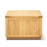 NNEDSZ Rosemallow Lamp Side Table 65cm Parquet Top Solid Messmate Timber Wood - Natural