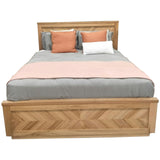 NNEDSZ Rosemallow King Size Bed Parquet Solid Messmate Timber Wood Frame Mattress Base