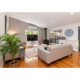 NNEDSZ Downy  Genuine Leather Sofa 2 Seater Upholstered Lounge Couch - Tangerine