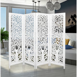 NNEDSZ Life Dig 4 Panel Room Divider Screen Privacy Shoji Timber Wood Stand - White