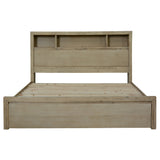 NNEDSZ Brunet Bed Frame King Size Timber Mattress Base With Storage Drawers Brush Smoke