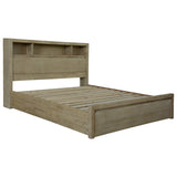 NNEDSZ Brunet Bed Frame King Size Timber Mattress Base With Storage Drawers Brush Smoke