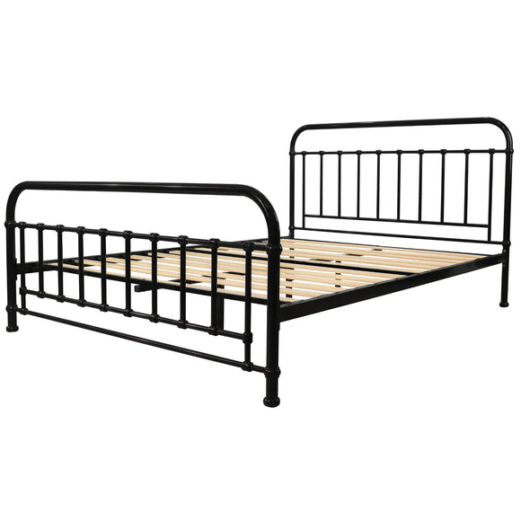NNEDSZ Metallica Queen Bed Size Metal Frame Platform Mattress Base - Black