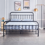 NNEDSZ Metallica Queen Bed Size Metal Frame Platform Mattress Base - Black