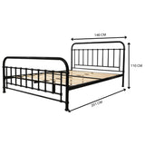 NNEDSZ Metallica Double Bed Size Metal Frame Platform Mattress Base - Black