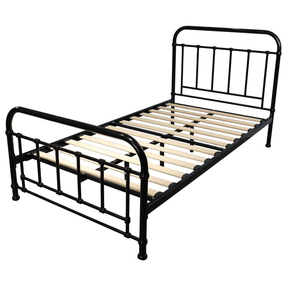 NNEDSZ Metallica King Single Bed Size Metal Frame Platform Mattress Base - Black
