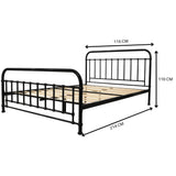 NNEDSZ Metallica King Single Bed Size Metal Frame Platform Mattress Base - Black