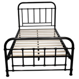 NNEDSZ Metallica King Single Bed Size Metal Frame Platform Mattress Base - Black