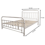 NNEDSZ Metallica Queen Bed Size Metal Frame Platform Mattress Base - White