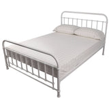 NNEDSZ Metallica Queen Bed Size Metal Frame Platform Mattress Base - White