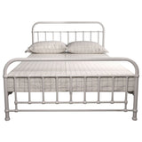 NNEDSZ Metallica Queen Bed Size Metal Frame Platform Mattress Base - White