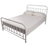 NNEDSZ Metallica Double Bed Size Metal Frame Platform Mattress Base - White