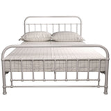 NNEDSZ Metallica Double Bed Size Metal Frame Platform Mattress Base - White