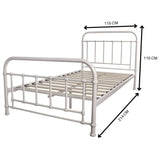 NNEDSZ Metallica King Single Bed Size Metal Frame Platform Mattress Base - White