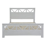 NNEDSZ Myer King Size Bed Frame Solid Timber Wood Mattress Base White Wash