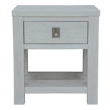NNEDSZ Myer 3pc Set 2 Bedside Tallboy Storage Cabinet Side End Table White Wash