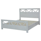 NNEDSZ Myer 4pc King Bed Suite Bedside Tallboy Bedroom Furniture Package White Wash