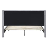 NNEDSZ Delilah King Bed Tufted Button Headboard Fabric Upholstered - Light Grey