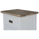 NNEDSZ Fiona Bedside Tables 2 Drawers Storage Cabinet End Nightstand Table White Grey